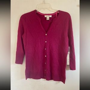 Susan Bristol merino wool button sweater